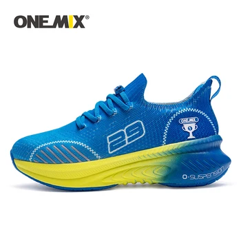 ONEMIX 2023 / Детские кроссовки для бега для девочек и мальчиков, мягкая спортивная обувь с сеткой, повседневная обувь с крючками и петлями, детские кроссовки