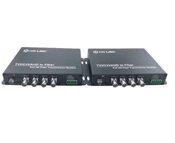 4-канальный AHD CVI TVI медиаконвертер с 20-километровой передачей HL-4V1D-T/R-1080P