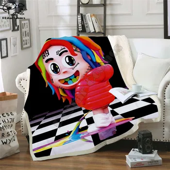 Шерстяное одеяло SInger 6IX9INE с 3D-принтом, Шерп-одеяло на кровать, домашний текстиль, Сказочные АКСЕССУАРЫ ДЛЯ ДОМА, стиль-3