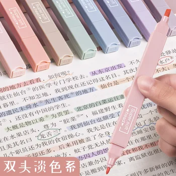 Маркер-хайлайтер Macaroon Mo Landi Light Marker, цветная ручка для заметок, специальный серебряный маркер, многоцветный.