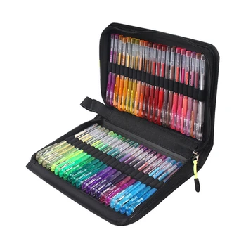 G5AA 60 шт Цветные гелевые ручки 1,0 мм с сумкой для хранения, цветные маркеры для рисования, инструмент для письма, офисные школьные канцелярские принадлежности, подарки для студентов