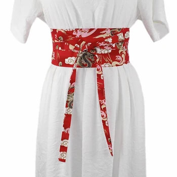 Женский традиционный китайский пояс с принтом дракона, завязывающийся на талии пояс для платья-рубашки длиной 240 см