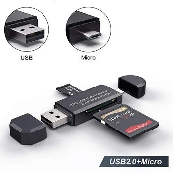 100шт 3 в 1 2 в 1 Многофункциональный TYPE C USB 3.0 2.0 micro Card Reader Концентратор 480 Мбит/с Высокоскоростной Считыватель Карт памяти TF Mirco SD