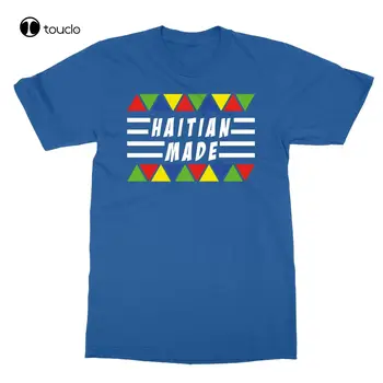 Haitian Made Haiti Pride Женская футболка На Заказ Aldult Teen Унисекс С Цифровой печатью Футболка Модная Забавная Новинка Xs-5Xl