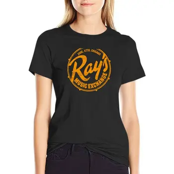 Футболка Ray's Music Exchange (поношенный вид), летние топы, графическая футболка, графические футболки, топы для женщин
