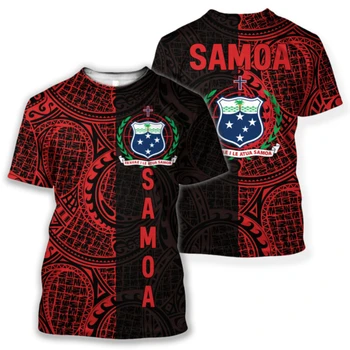 Мужская и женская гавайская футболка с 3D-принтом, полинезийская уличная одежда, винтажная свободная рубашка Оверсайз с короткими рукавами 2023