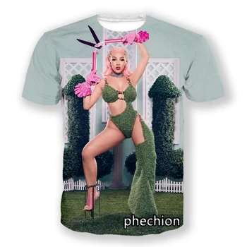 phechion, новая мужская/женская футболка с 3D принтом Doja Cat и коротким рукавом, модная футболка, спортивные летние топы в стиле хип-хоп L90