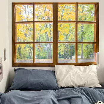 Натюрморт вид из окна фоновая ткань прикроватное украшение подвесная ткань украшение комнаты гобелен спальня