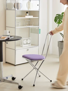 Косметический стул HXL, простой складной обеденный стул, стул для макияжа в спальне, стул для столовой, стул для кофейни