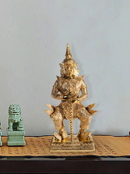 Украшение Орнамент Будды из чистой меди, украшение поверхности офисного стола для входа в городской дом в магазине