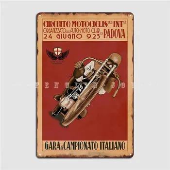 Итальянская металлическая вывеска для мотогонок, Настенный декор, Клубная Домашняя печать, Жестяная вывеска, Плакат