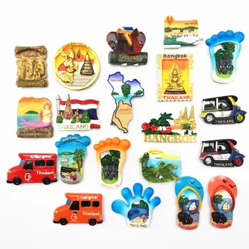 Азия Таиланд Бангкок Туристический сувенир Магниты На холодильник Украшения Изделия ручной работы Коллекция магнитных холодильников Подарок