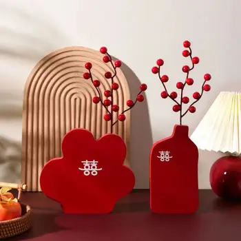Креативное украшение Вазы Цветочная композиция для гостиной Новый Китайский стиль Ретро Украшение дома Свадебный Подарок Планировка свадебного зала