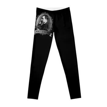 Леггинсы с портретом Фридриха Ницше, женские спортивные штаны, женские штаны для йоги?