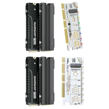 .2 Адаптер NVME к PCIE 4.0 X16, Плата расширения pcie x16 Gen4 с алюминиевым радиатором, Для 980 PRO, 970 EVO