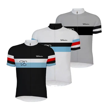 Изготовленное на заказ летнее снаряжение для верховой езды с коротким рукавом, велосипедная одежда prendas ciclismo, велосипедные топы RCC-DS team cycling Jersey 6506