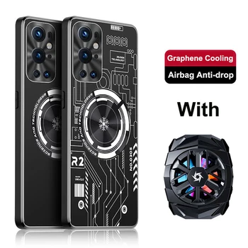 Для OnePlus 9 Pro Чехол One Plus 9 Pro Из Медно-алюминиевого Сплава, Рассеивающий Тепло, Дышащий + Радиатор Для OnePlus 9RT 9R 9 RT Shell