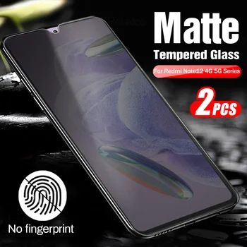 Redmy Note12 Pro Plus 5G Стекло 2ШТ Матовое Закаленное Стекло Для Redmi Note 12 4G Защита Экрана От Отпечатков Пальцев Защитная Пленка 9H