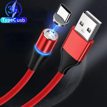 магнитный кабель Micro USB Type C длиной 1 м, Магнитные зарядные кабели, Магнитное зарядное устройство для iPhone Samsung Huawei Xiaomi Quick Charge