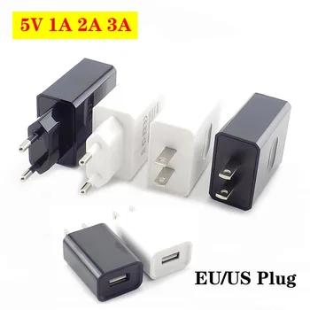 Зарядное устройство для телефона Источник питания 5V 1A 2A 3A Дорожный USB-адаптер Настенное настольное зарядное устройство Для зарядки Power Bank Штепсельная вилка ЕС / США