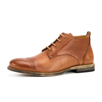 Винтажные мужские ботинки Роскошная натуральная кожа Осень 2023, дизайнерский Новый стиль, Элегантная свадебная деловая обувь ручной работы, светская обувь на щиколотке