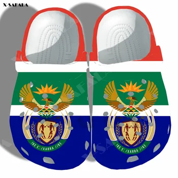 Герб, Флаги стран Южной Африки, 3D-принт, Мужские Классические Пляжные сабо, Тапочки, Медицинская EVA, Настраиваемая с подвесками