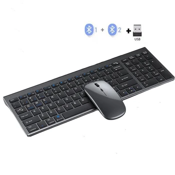 Комбинированная беспроводная клавиатура и мышь Mofii Bluetooth, перезаряжаемый полноразмерный набор беспроводной клавиатуры для нескольких устройств для Windows/ Android