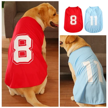 Весенне-летняя одежда для собак, Дышащая баскетбольная цифровая одежда, спортивная рубашка для домашних животных, футболка для домашних животных, жилет на открытом воздухе