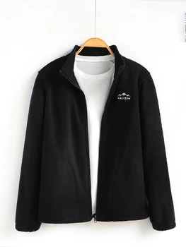 Флисовая куртка Женская куртка с подкладкой 2021, осенне-зимняя флисовая куртка для улицы, Мягкая теплая верхняя одежда для альпинизма