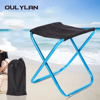 Oulylan, Уличный алюминиевый сплав, Портативный Складной стул для пикника, кемпинга, Мини-хранения, Рыболовный стул, Сверхлегкая мебель