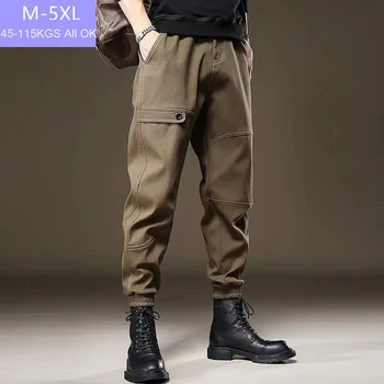 Высококачественные повседневные брюки цвета хаки, мужские военные тактические джоггеры для бега трусцой, хлопковые брюки-карго, модные черные уличные брюки с несколькими карманами