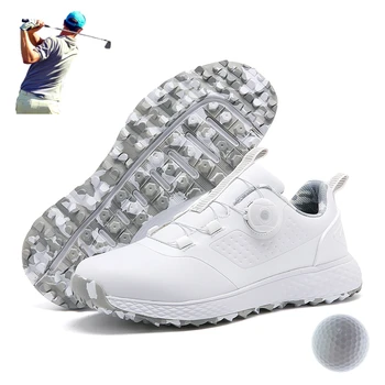 2023 Новая спортивная обувь, пара профессиональных ботинок для гольфа, Мужская белая обувь для тренировок по гольфу, Женская нескользящая обувь для ходьбы по траве