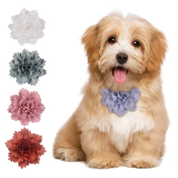 Ошейник для собак и кошек, 1 шт., съемные подвески, цветочные банты, Съемный галстук для собак, для вечеринки, свадьбы, аксессуары для собак, товары для ухода за домашними животными