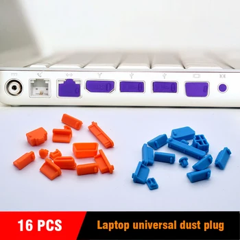 16 шт./компл. Красочный силиконовый Пылезащитный заглушка для ноутбука Type C, Пылезащитный USB-порт, Интерфейс HDMI RJ45, Водонепроницаемый