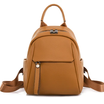 Модный однотонный рюкзак, Женский Роскошный кожаный дорожный рюкзак, школьная сумка через плечо, Новая женская многофункциональная Mochila Feminina