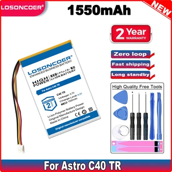 Аккумулятор LOSONCOER 1550mAh Для контроллера Garmin Astro C40 TR Full Batterie с 3-проводным Разъемом + инструменты