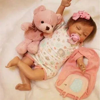 19-Дюймовая силиконовая реалистичная кукла-младенец + Соска и одежда для Перерождения Новорожденного Рождественский Подарок для малыша Игрушка для мальчика