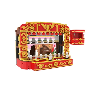 MOC Puppet Show Building Block Set Театр Кукол, Совместимый с 71033 и Освещенной Сценой с Кукольным Персонажем, Детские Игрушки, Подарки