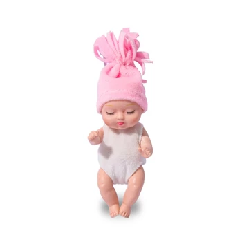 N80C 4-Дюймовые Куклы Mini Reborn-Детские Спящие Куклы Крошечные Пальмовые Куклы с Одеждой Маленькие Детские Куклы Игрушка в Подарок для ребенка