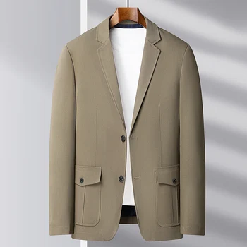 2023 Новый весенний костюм с воротником, куртка, пальто, мужской костюм, верхняя офисная профессиональная одежда