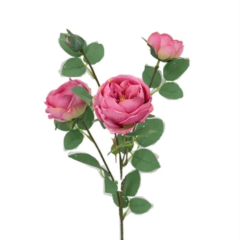 5 Веточек розовых искусственных цветов, Романтическое украшение для свадьбы, Подарок на День Святого Валентина, Искусственные Розы смешанного цвета