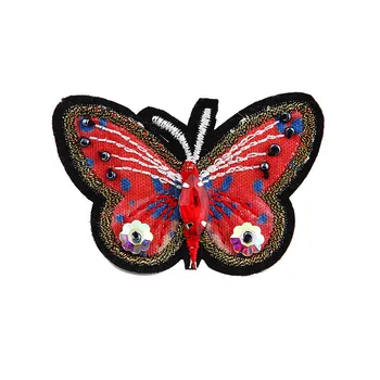 Брошь-бабочка из ткани OneckOha, Булавочная вышивка, Броши с животными, Сделай сам, Булавка, Подарок на День Рождения