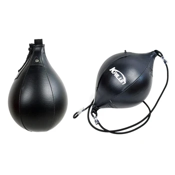Боксерская груша из искусственной кожи, грушевый боксерский мешок, надувной боксерский скоростной мешок, двухконечные тренировочные рефлекторные скоростные мячи