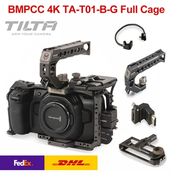 Tilta TA-T01-B-G SSD BMPCC Камера 4K с полным корпусом, Держатель привода с верхней ручкой, Базовый комплект камеры (цвет Tilta Серый)