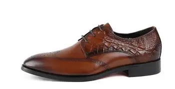 Новая модная классическая дышащая официальная мужская обувь в деловом стиле с резьбой, мужская обувь с острым носком, модельные туфли на шнуровке
