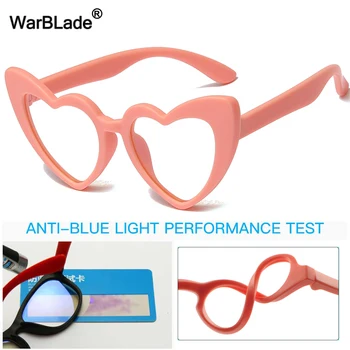 WarBLade Anti Blue Light Детские Очки Heart Детская Оптическая Оправа Очки Для Мальчиков И Девочек Компьютерные Очки, Блокирующие Синий Луч