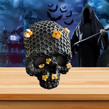 Скульптура черепа в виде сот, поделки, Фигурка, Барная полка, Статуэтки на Хэллоуин, декор