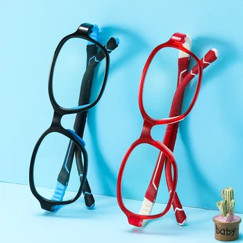 2021 Детская оправа для очков с защитой от синего света, Оптические очки по рецепту, Мягкая силиконовая накладка для носа, очки для 4-12 лет