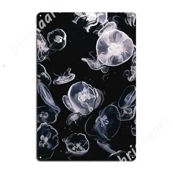 Дизайн Jelly Fish Ocean Металлические вывески, таблички, украшение для клубной вечеринки, плакаты с жестяными вывесками для дома