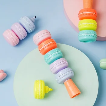6шт Новинка Набор ручек-маркеров для печенья Macaron Cake Флуоресцентный цветной маркер для рисования Paint Art Kid Gift School